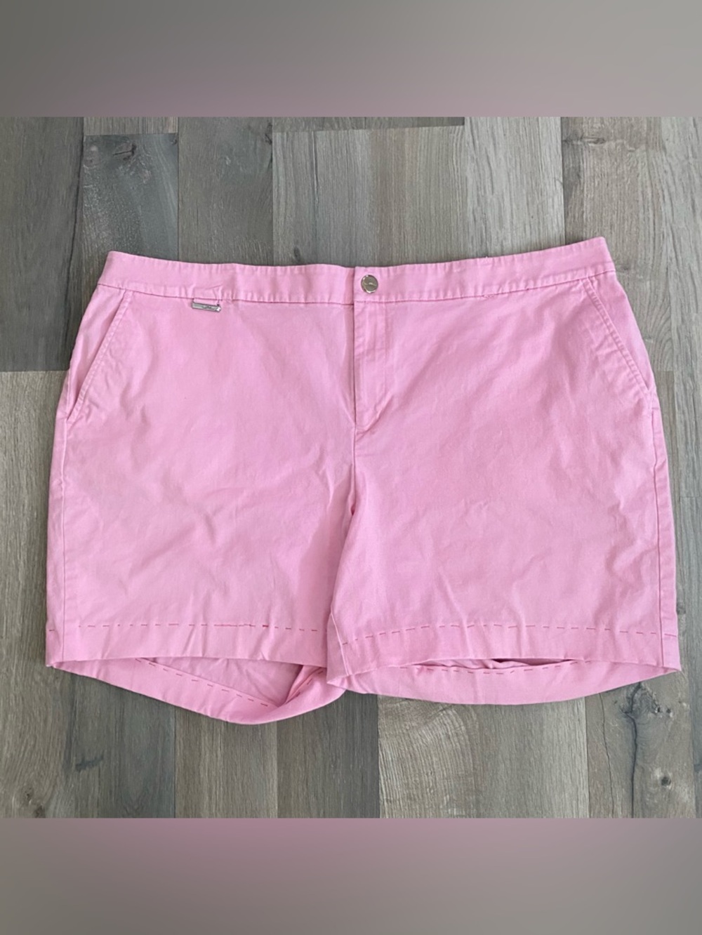 Lauren Ralph Lauren Women's Shorts Plus Size 16W Pink Pockets 5” Inseam Preppy